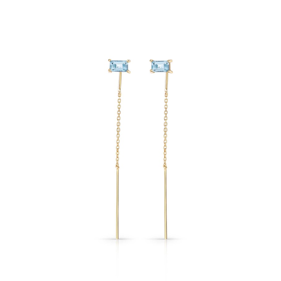 Pendientes Mumit | Pendientes Catena De Topacio Blue Sky En Oro Amarillo De 18 Kt