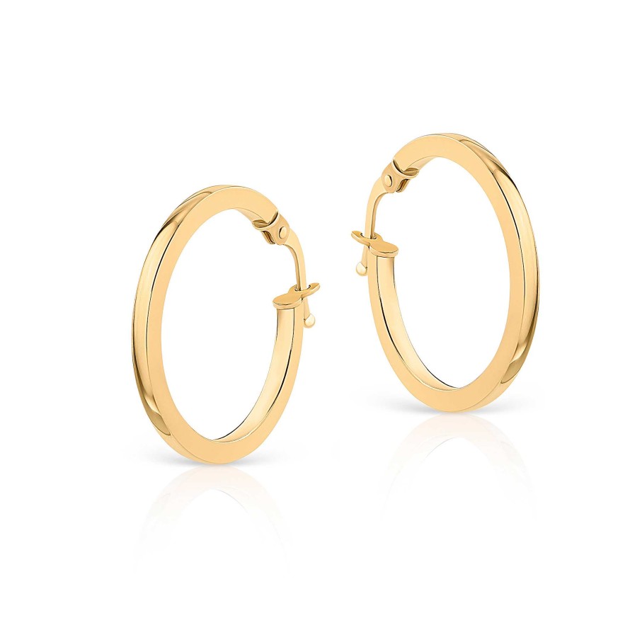 Pendientes Mumit | Pendientes Aro Midi Hoops Medium 20 Mm En Oro Amarillo De 18 Kt