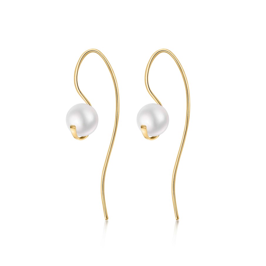 Pendientes Mumit | Pendientes Love Pearls En Oro Amarillo De 18 Kt