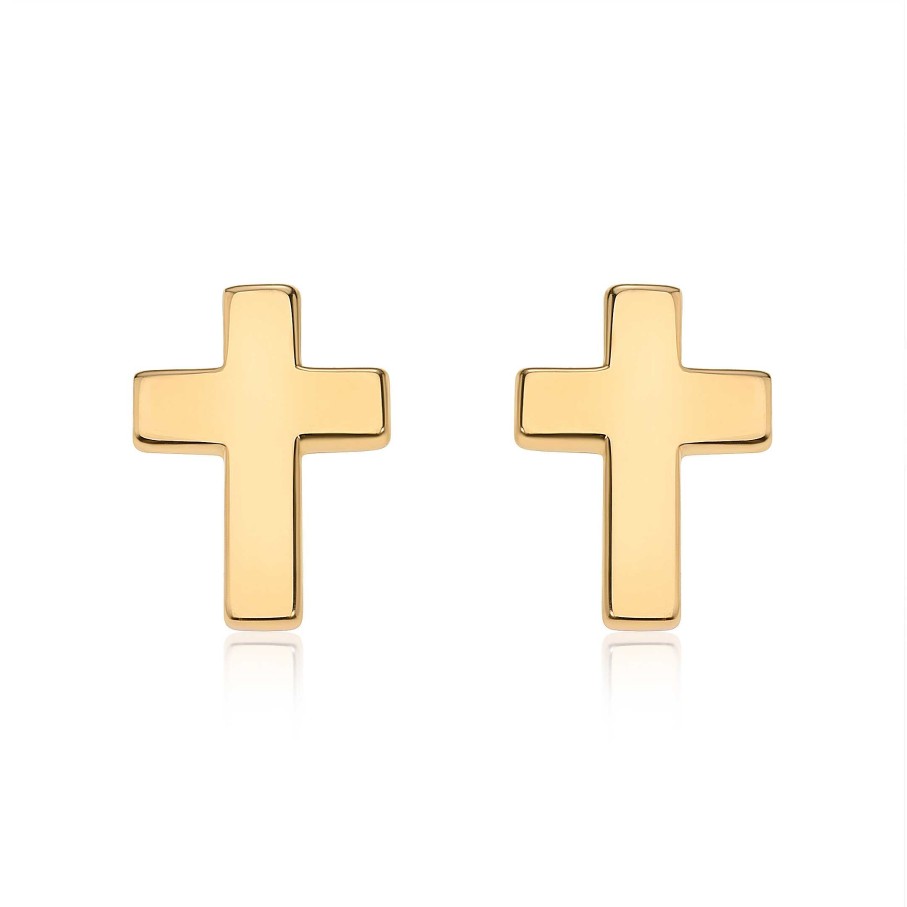 Pendientes Mumit | Pendientes Joy Cruz En Oro Amarillo De 18 Kt