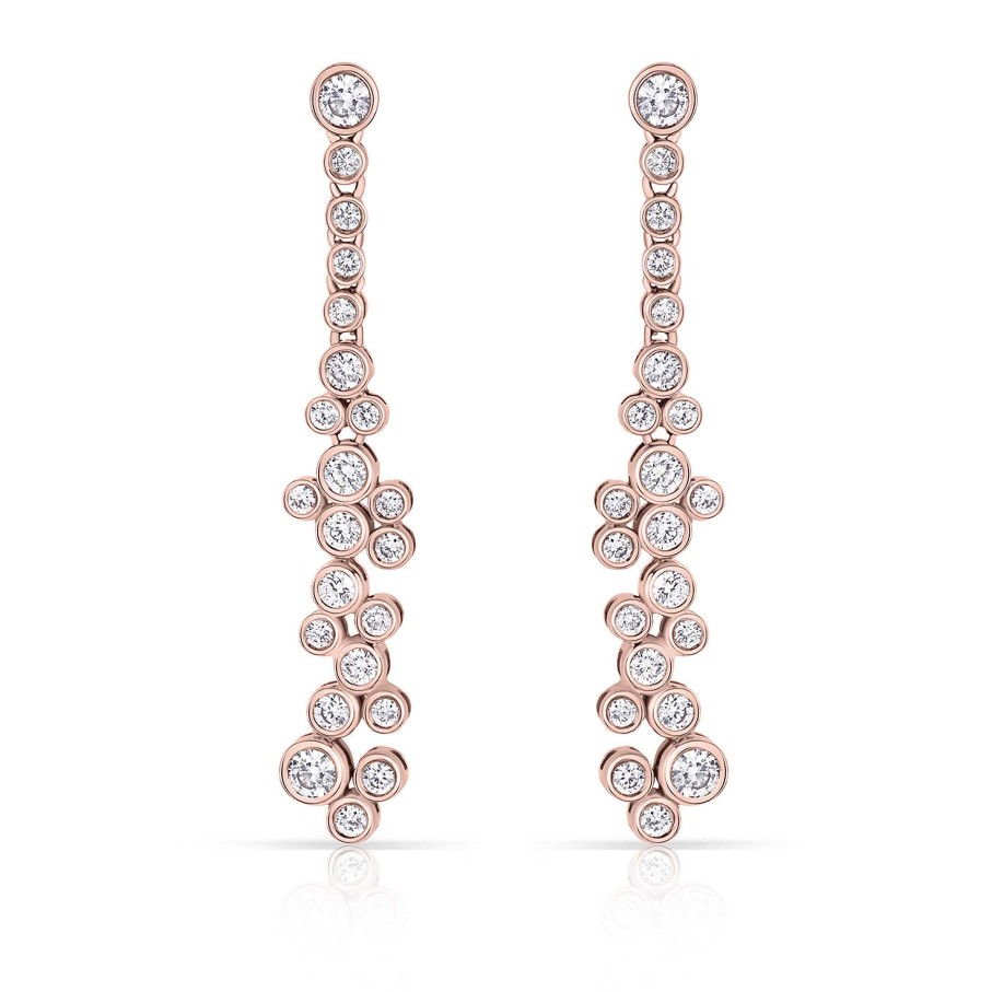 Pendientes Mumit | Pendientes Diamonds Waterfall En Oro Rosa De 18 Kt