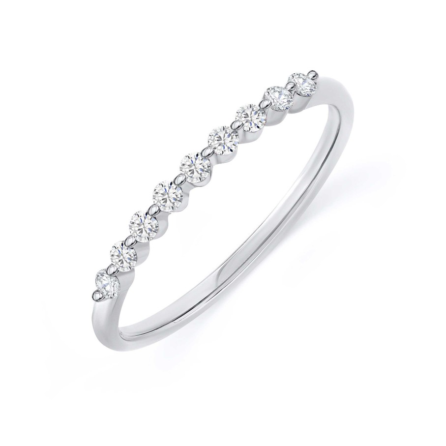 Sortijas Mumit | Sortija Diamonds Waterfall De Diamantes En Oro Blanco De 18 Kt