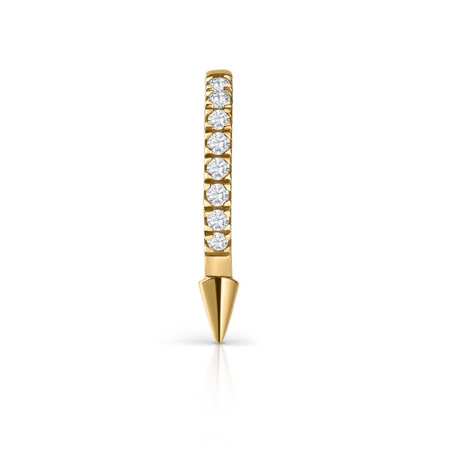 Piercings Mumit | Pendiente Piercing Spike Diamonds En Oro Amarillo De 18 Kt