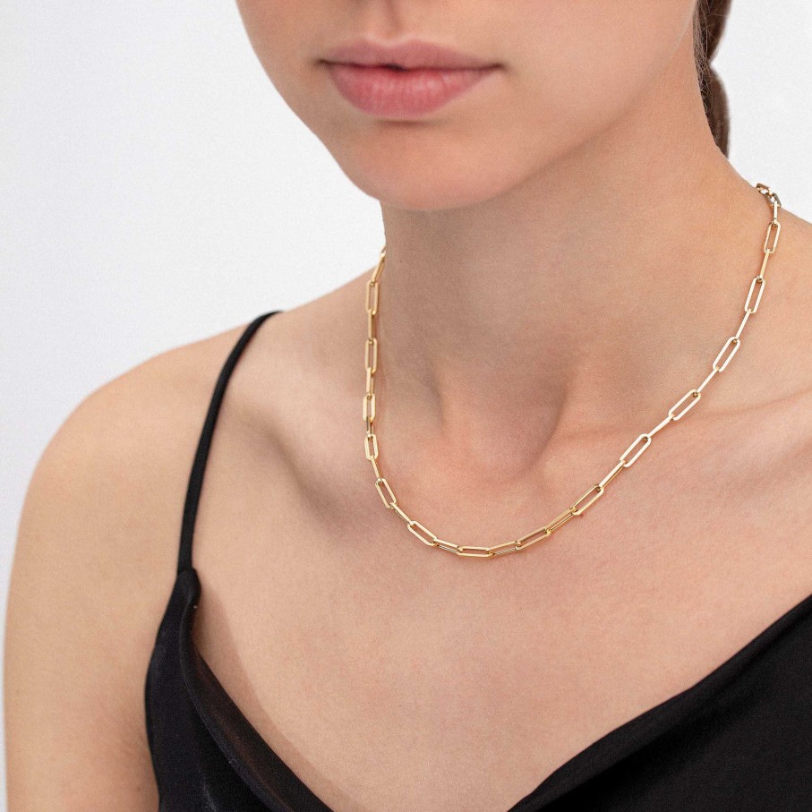 Collares Y Colgantes Mumit | Gargantilla Links En Oro Amarillo De 18 Kt