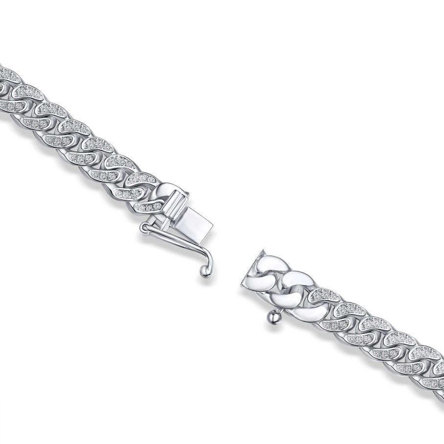 Pulseras Mumit | Pulsera Luz De Luna Lisse De Diamantes En Oro Blanco De 18 Kt