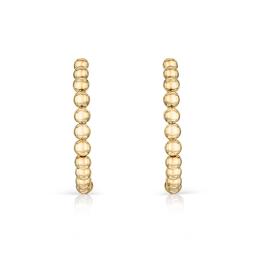 Pendientes Mumit | Pendientes Medio Aro Lovelia 20 Mm En Oro Amarillo De 18 Kt