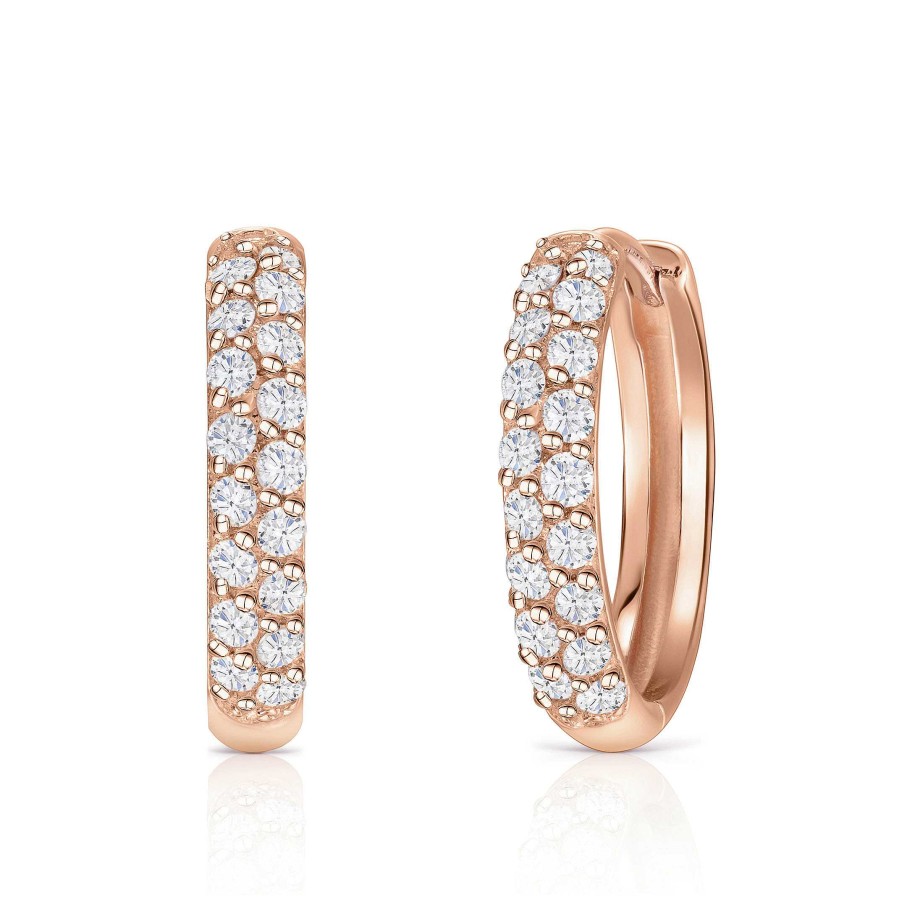 Pendientes Mumit | Pendientes Slice De Diamantes En Oro Rosa De 18 Kt