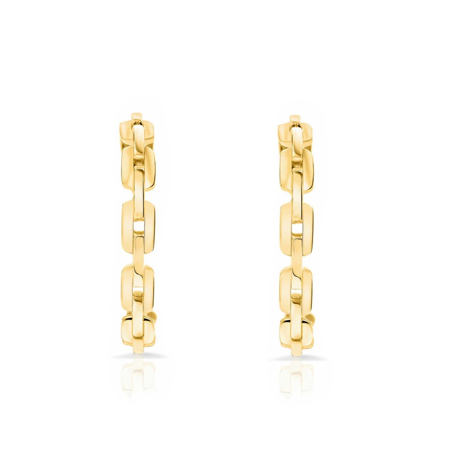 Pendientes Mumit | Pendientes Links Aro En Oro Amarillo De 18 Kt