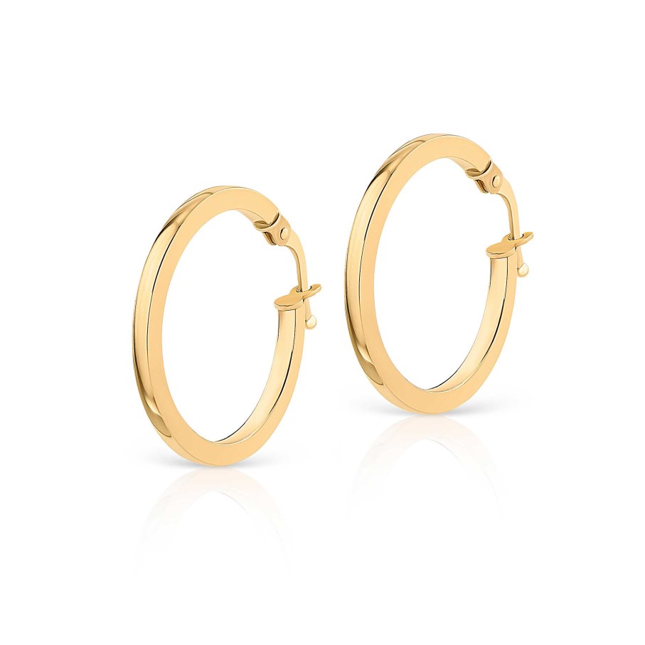 Pendientes Mumit | Pendientes Aro Midi Hoops Medium 20 Mm En Oro Amarillo De 18 Kt