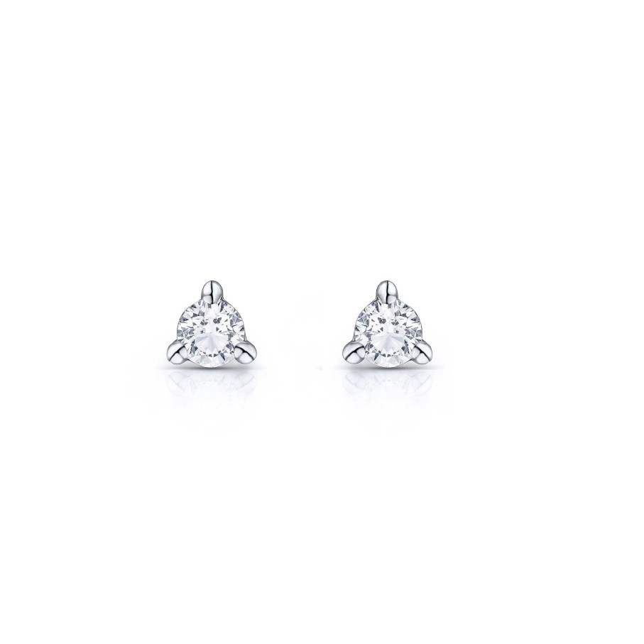 Pendientes Mumit | Pendientes Petit Caprice De Diamantes En Oro Blanco De 18 Kt